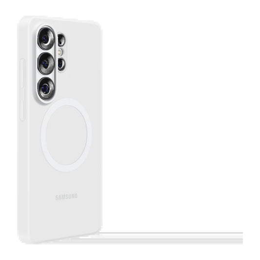 white silicone magnet case on white background