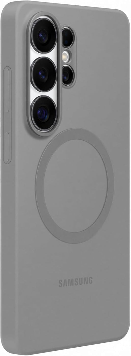 grey silicone magnet case on white background