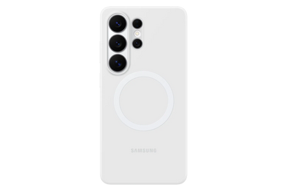 white silicone magnet case on white background