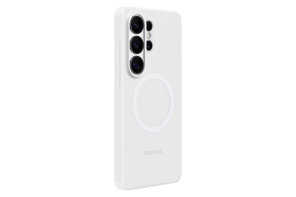 white silicone magnet case on white background