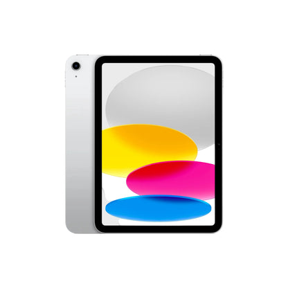 silver ipad on a white background