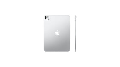 silver ipad on a white background