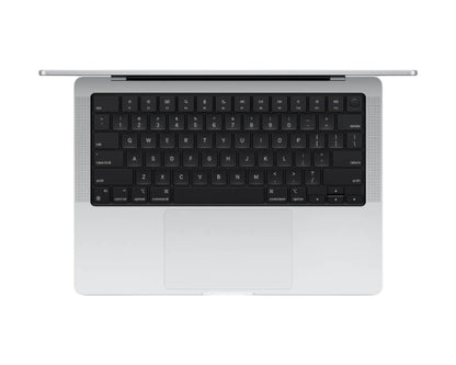 silver macbook on a white background