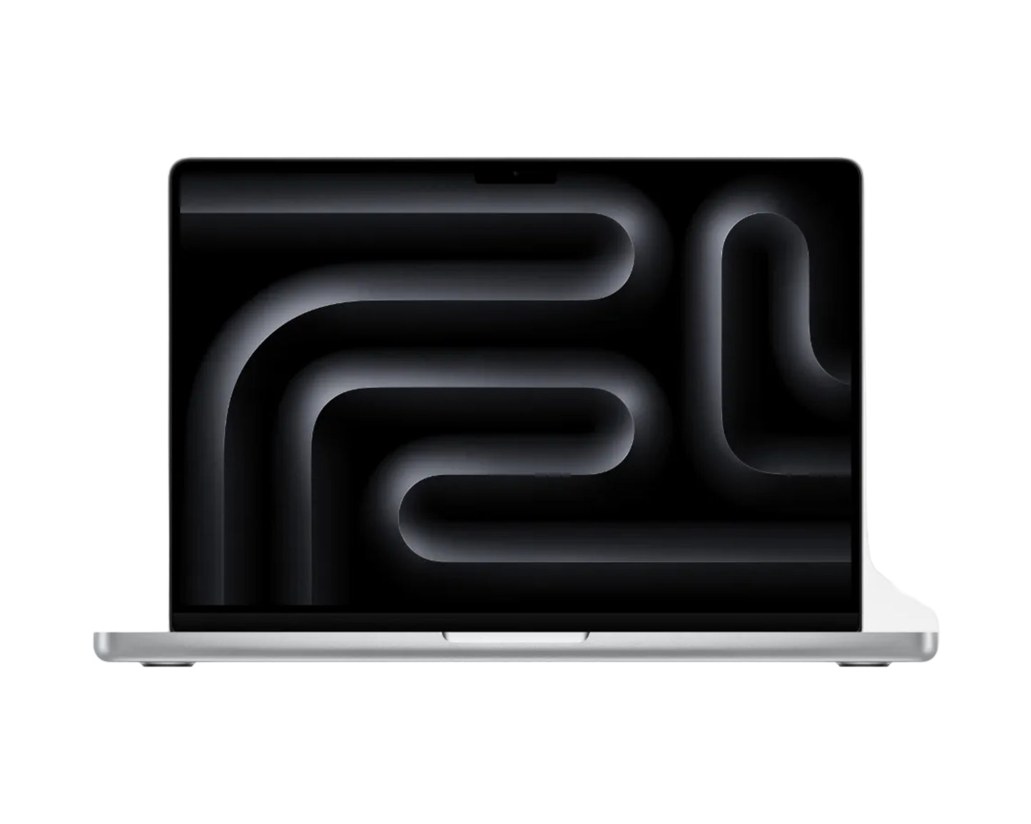 silver macbook on a white background