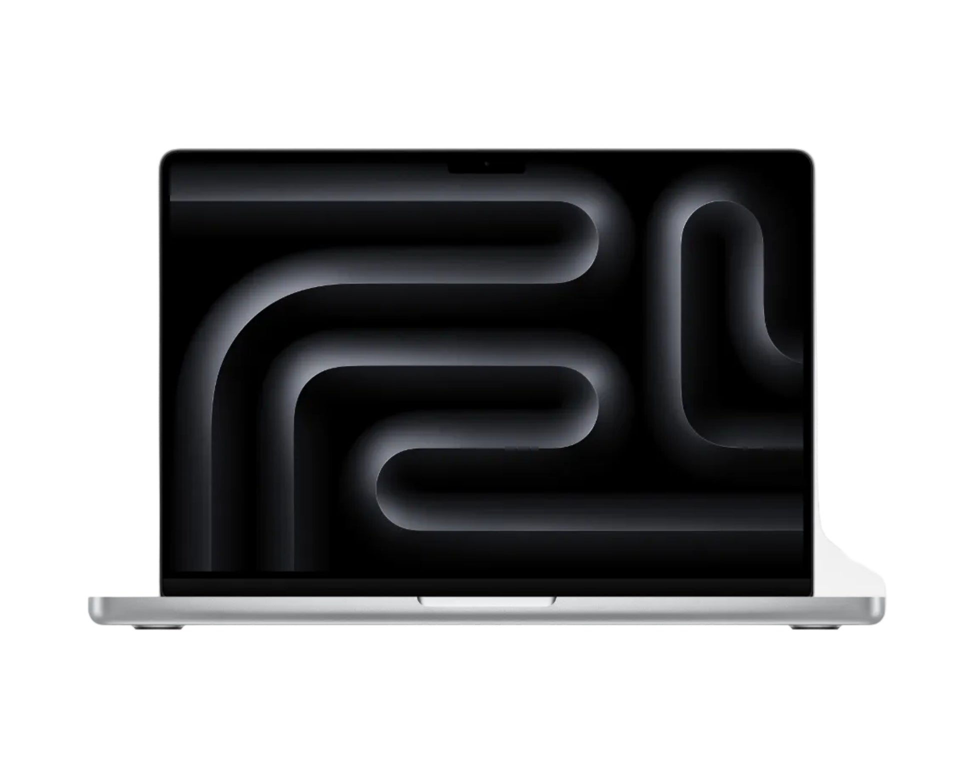 silver macbook on a white background
