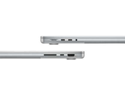 silver macbook on a white background