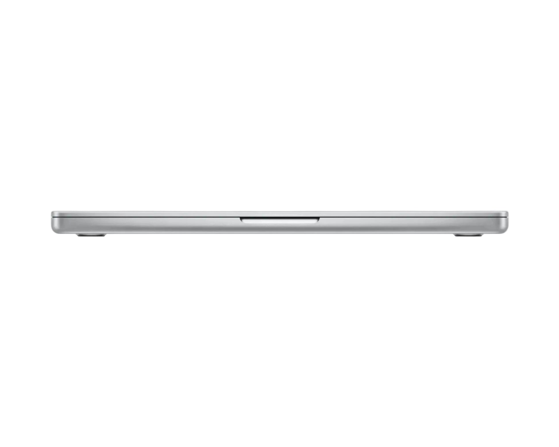 silver macbook on a white background