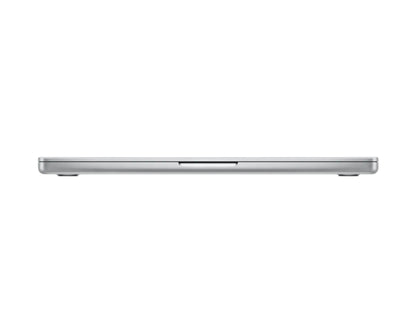 silver macbook on a white background