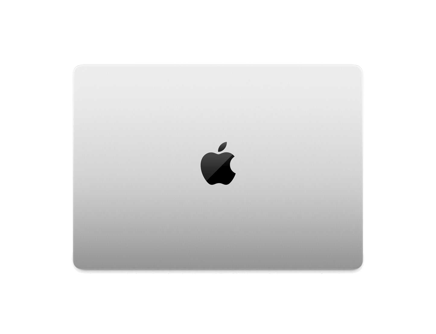 silver macbook on a white background