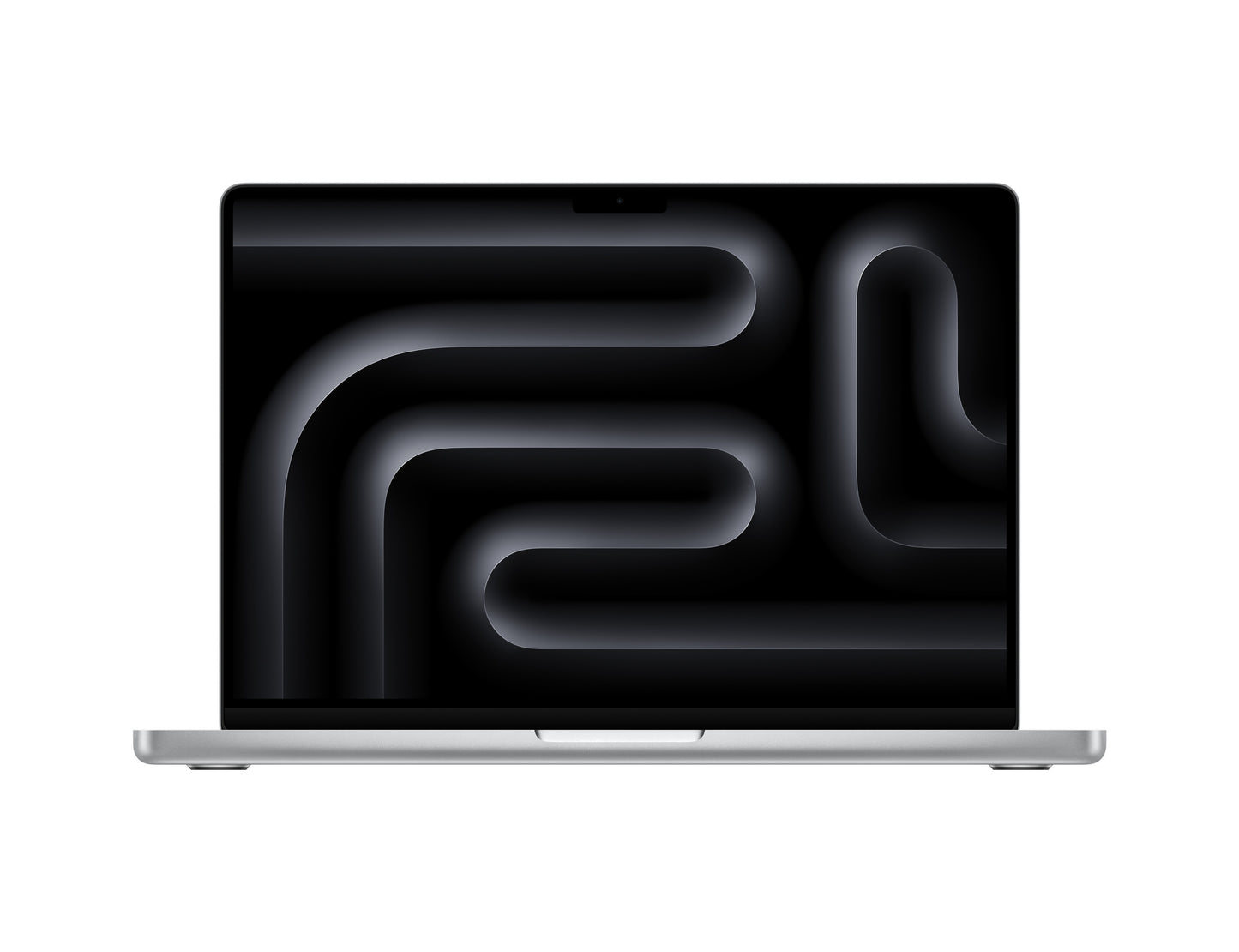 silver macbook on a white background