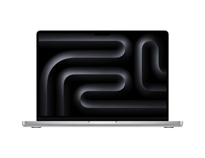 silver macbook on a white background