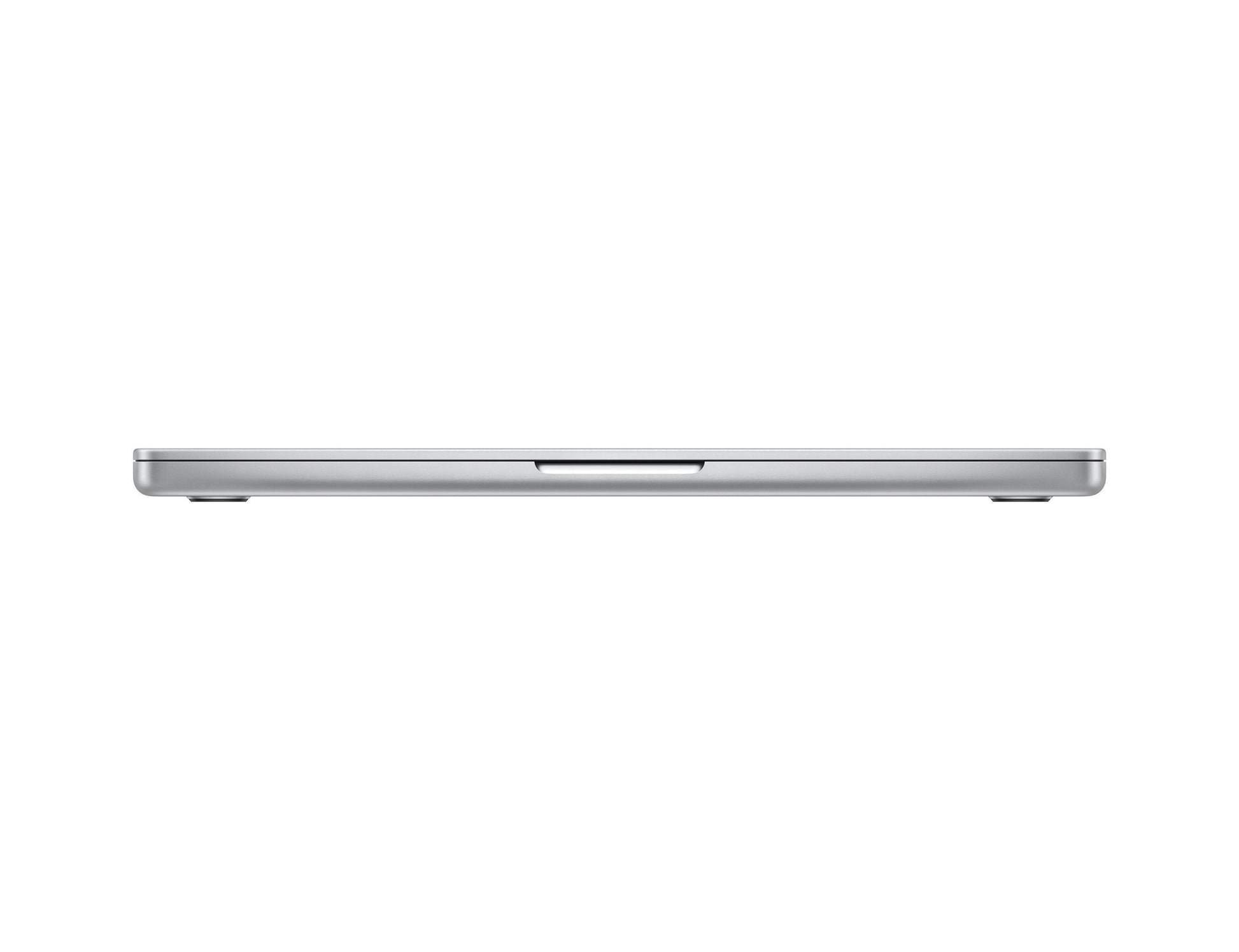silver macbook on a white background