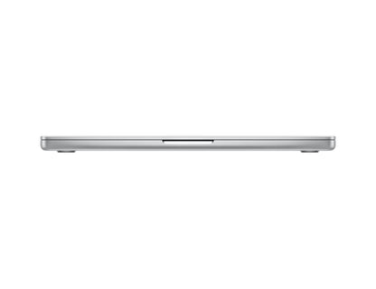 silver macbook on a white background