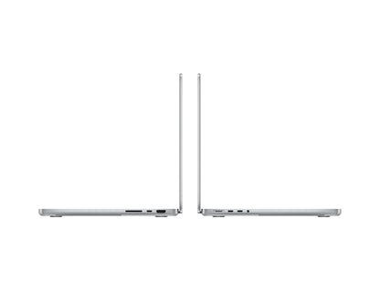 silver macbook on a white background