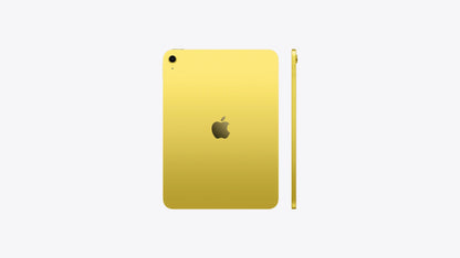 yellow ipad on a white background