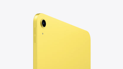 yellow ipad on a white background